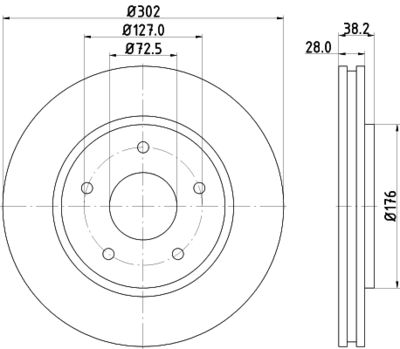 MDC2097 MINTEX Тормозной диск