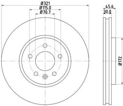 8DD355129691 HELLA Тормозной диск