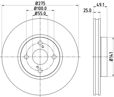 MDC1588 MINTEX Тормозной диск