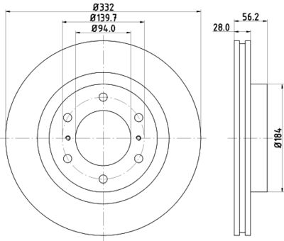 MDC2039 MINTEX Тормозной диск