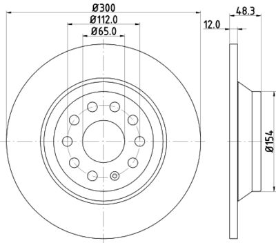 8DD355119481 HELLA Тормозной диск