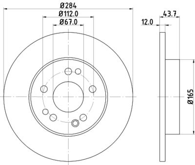 8DD355100931 HELLA Тормозной диск