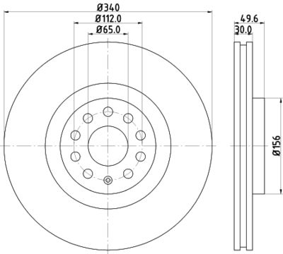 8DD355129241 HELLA Тормозной диск