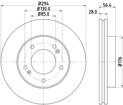 8DD355116471 HELLA Тормозной диск