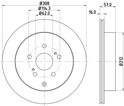 8DD355116781 HELLA Тормозной диск