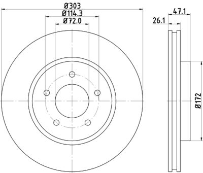 MDC2114 MINTEX Тормозной диск