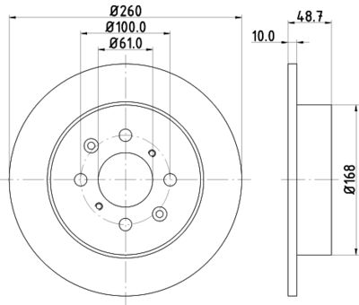 8DD355110331 HELLA Тормозной диск