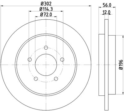 8DD355116271 HELLA Тормозной диск