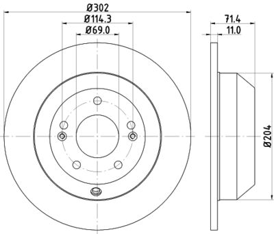 8DD355116871 HELLA Тормозной диск