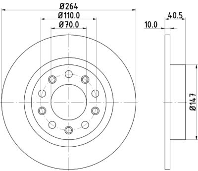 8DD355117241 HELLA Тормозной диск