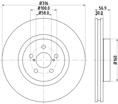 8DD355117921 HELLA Тормозной диск