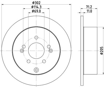 MDC2012 MINTEX Тормозной диск