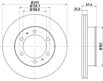 MDC2184 MINTEX Тормозной диск