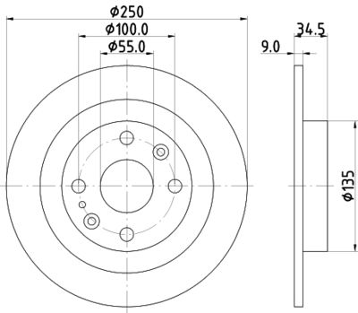 8DD355103191 HELLA Тормозной диск