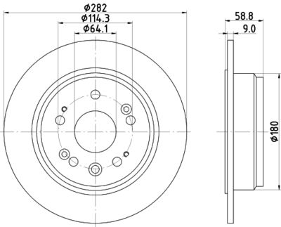 8DD355119031 HELLA Тормозной диск