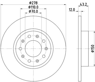 PCD14262 DON Тормозной диск