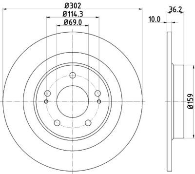 MDC2602 MINTEX Тормозной диск