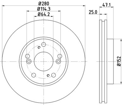 8DD355118761 HELLA Тормозной диск