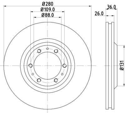 MDC987 MINTEX Тормозной диск