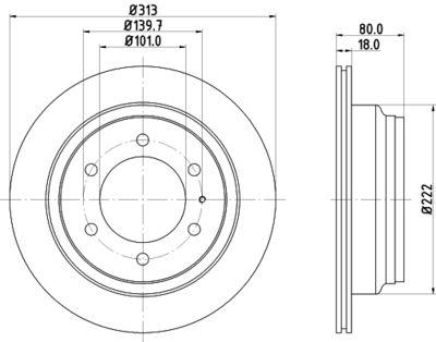 MDC986 MINTEX Тормозной диск