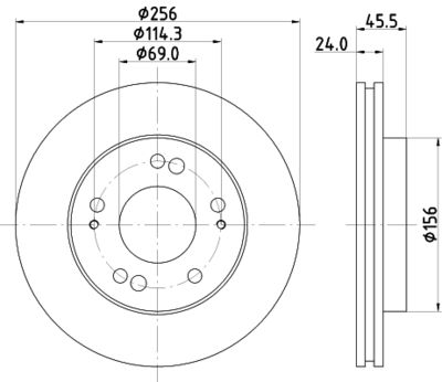 8DD355103311 HELLA Тормозной диск