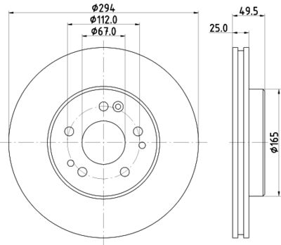 MDC851 MINTEX Тормозной диск