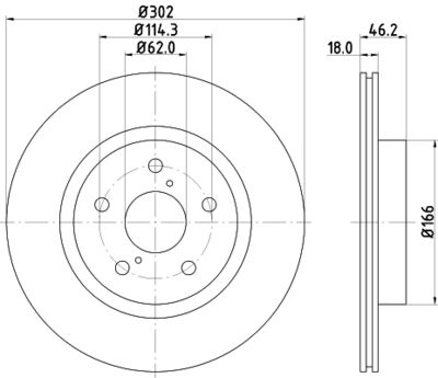 8DD355106261 HELLA Тормозной диск