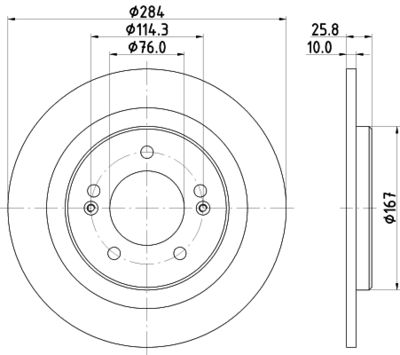 MDC2484 MINTEX Тормозной диск