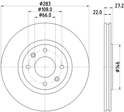 8DD355103001 HELLA Тормозной диск