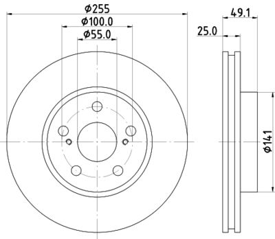 MDC1313 MINTEX Тормозной диск