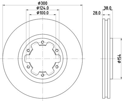 8DD355108021 HELLA Тормозной диск