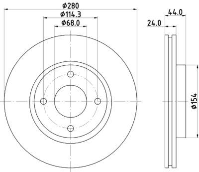 PCD15652 DON Тормозной диск