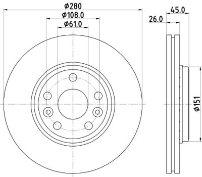 MDC2547 MINTEX Тормозной диск