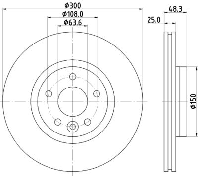 8DD355119511 HELLA Тормозной диск