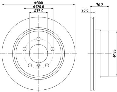 MDC2555 MINTEX Тормозной диск