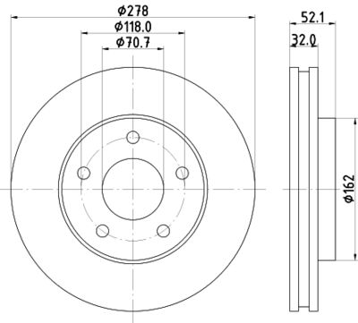 MDC1071 MINTEX Тормозной диск