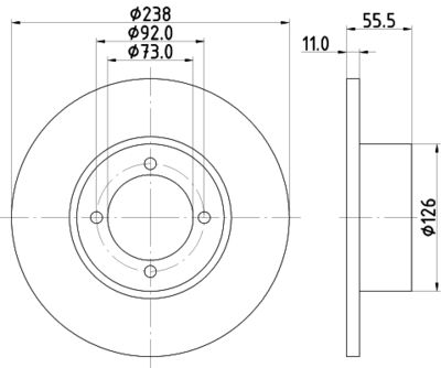 PCD16242 DON Тормозной диск