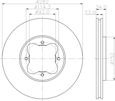 MDC819 MINTEX Тормозной диск