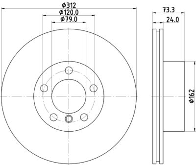 MDC2567 MINTEX Тормозной диск