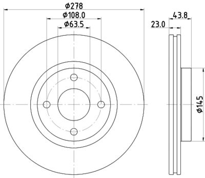 MDC2864C MINTEX Тормозной диск