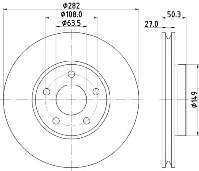 8DD355132021 HELLA Тормозной диск