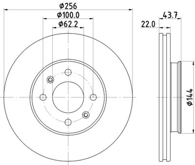 MDC2872C MINTEX Тормозной диск