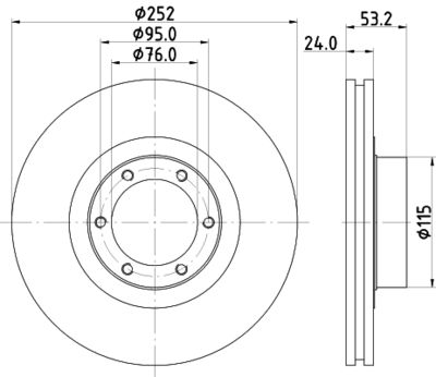 MDC222 MINTEX Тормозной диск