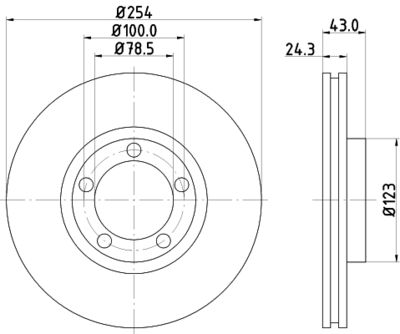 8DD355105631 HELLA Тормозной диск