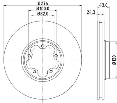 MDC1527C MINTEX Тормозной диск