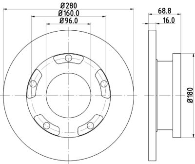 MDC1808C MINTEX Тормозной диск