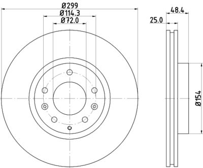 MDC2091 MINTEX Тормозной диск