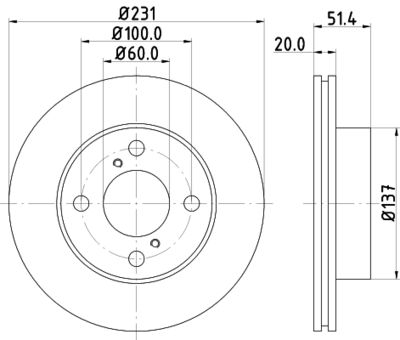 MDC2167 MINTEX Тормозной диск