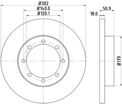 MDC2294 MINTEX Тормозной диск