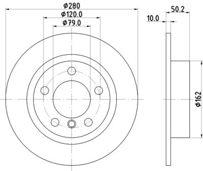 8DD355123001 HELLA Тормозной диск